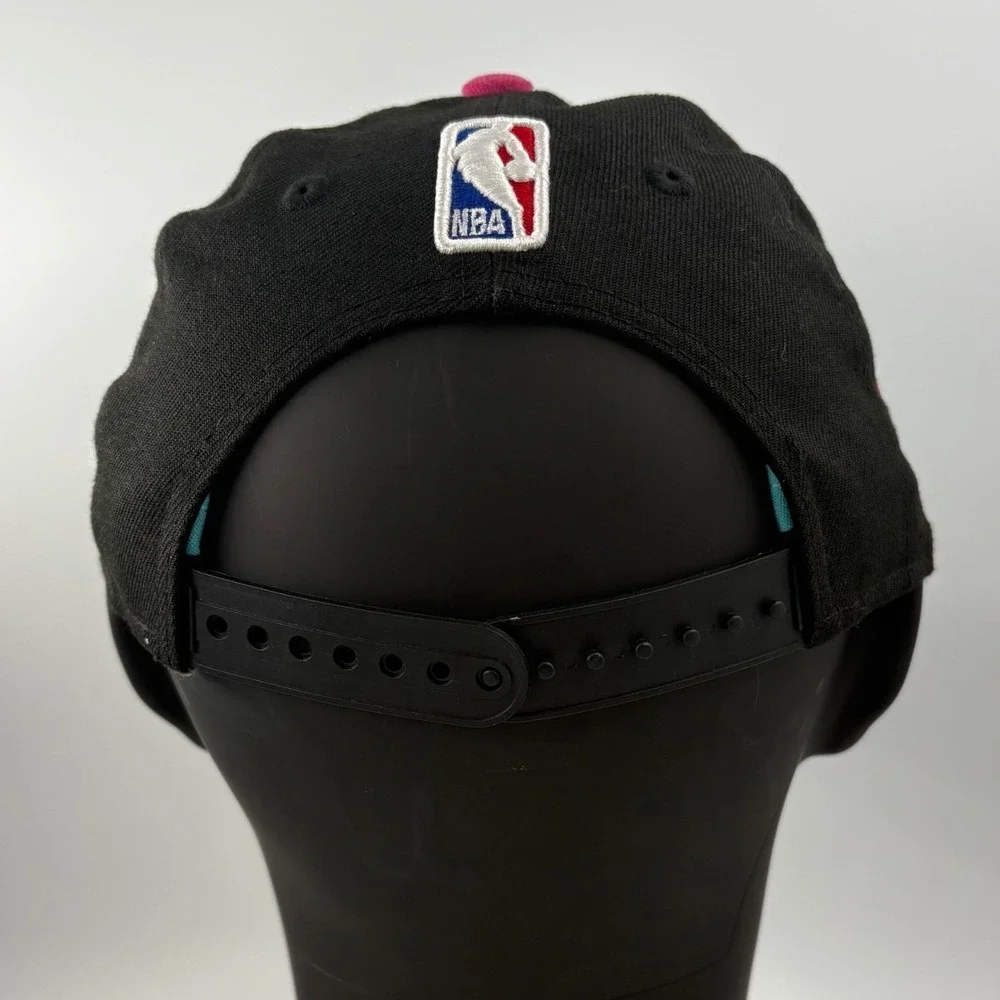 New Era 9FIFTY Miami Heat Vice City Youth Snapback Hat Black Teal Pink NBA Cap